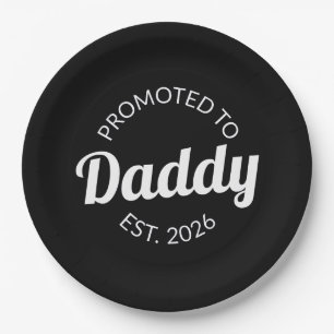 Für Daddy Est befördert. 2026 Pappteller