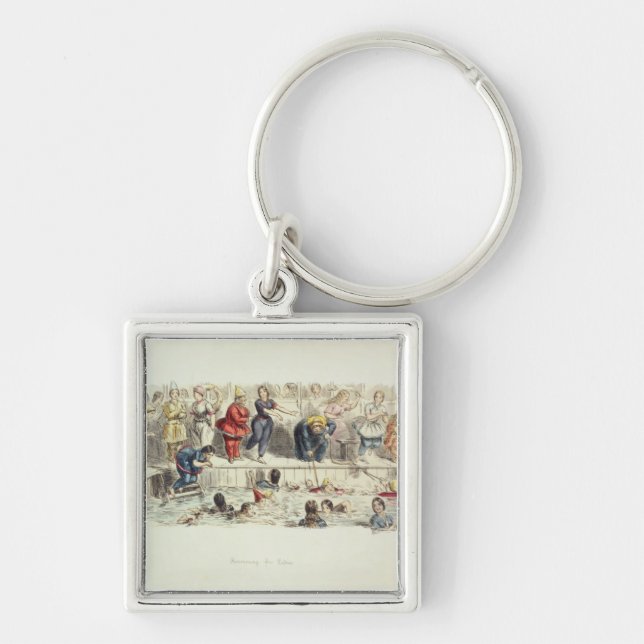 Für Damen schwimmen, 1844 (litho) Schlüsselanhänger (Vorne)