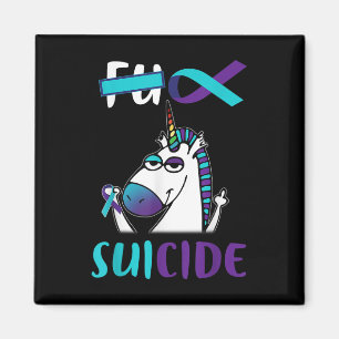 Für das Bewusstsein für Suizidprävention Unicorn F Magnet