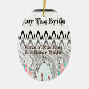 Für das Bride White und Black Edgy Design Keramikornament