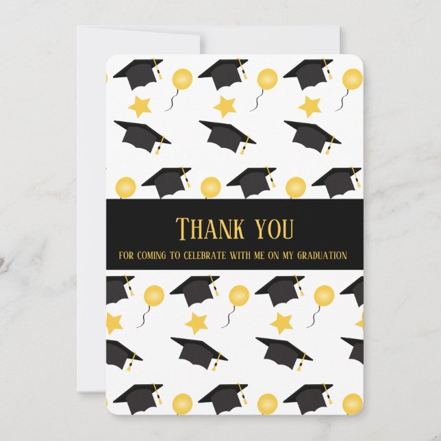 Für das Feiern meines Abschlusses Graduate Hat Pat Dankeskarte (Vorderseite)
