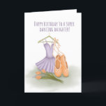 Für Daughter lilac Ballett Geburtstagkarte Karte<br><div class="desc">Charmante Balletttochter Geburtstagskarte. Ideal für ein spezielles Mädchen. Exklusives Design für die Marke Green Elephant Cards.</div>