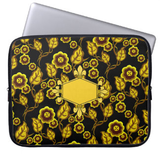 Fur de lis, Gold, Goldflorale, Zeichen hinzufügen/ Laptopschutzhülle