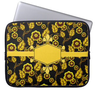 Fur de lis, Gold, Goldflorale, Zeichen hinzufügen/ Laptopschutzhülle