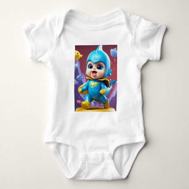 Für den Baby-Rampenschnappanzug in weißer Farbe: Baby Strampler (Vorderseite)