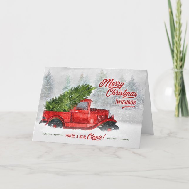 für den benachbarten Vintagen Lkw Weihnachten (Vorderseite)