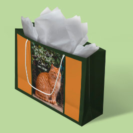 Für den besten Cat Vater je benutzerdefiniertes Fo Große Geschenktüte