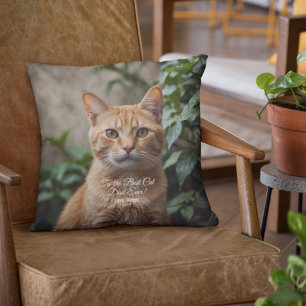 Für den besten Cat Vater je benutzerdefiniertes Fo Kissen
