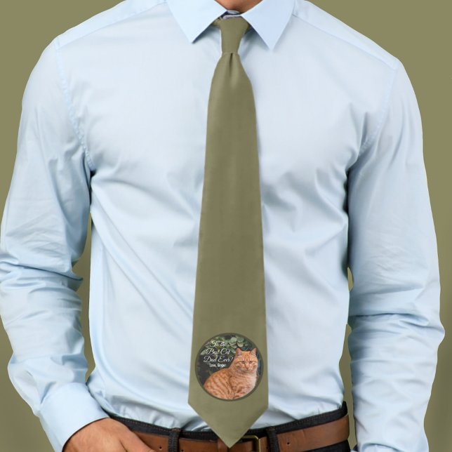 Für den besten Cat Vater je benutzerdefiniertes Fo Krawatte (Von Creator hochgeladen)