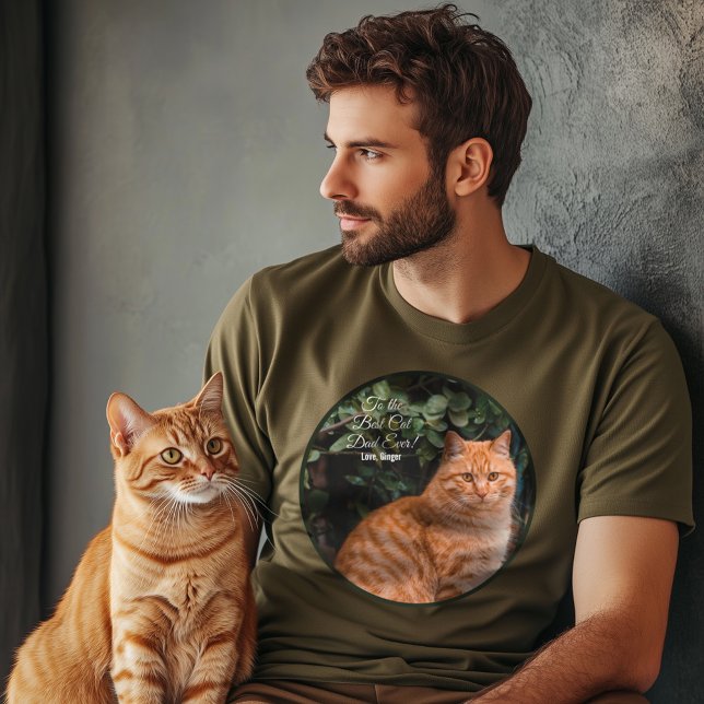 Für den besten Cat Vater je benutzerdefiniertes Fo T-Shirt (Von Creator hochgeladen)