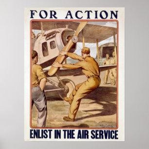Für den Einsatz im Luftdienst anwerben Poster