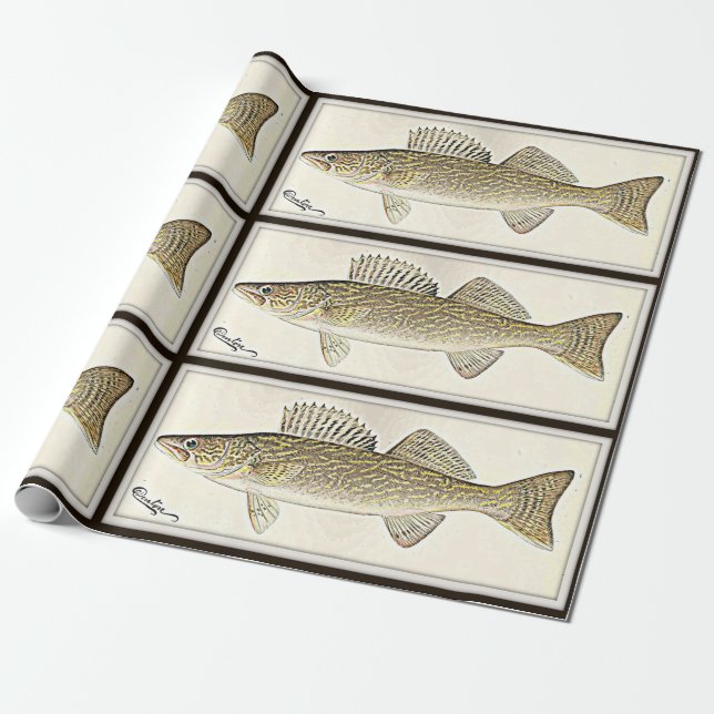 Für den Fischer - ein Hornhautfleckentwurf Geschenkpapier (Ungerollt)