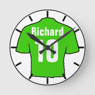 Für den Fußballfan. Fußballclub Runde Wanduhr