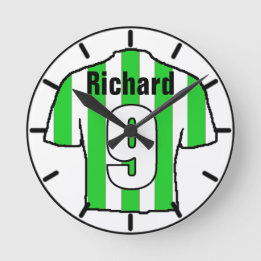 Für den Fußballfan. Fußballclub Runde Wanduhr