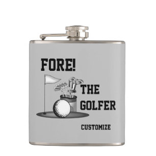 Für den Golfer Vinyl umwickelte Flasche Flachmann