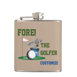 Für den Golfer Vinyl umwickelte Flasche Flachmann