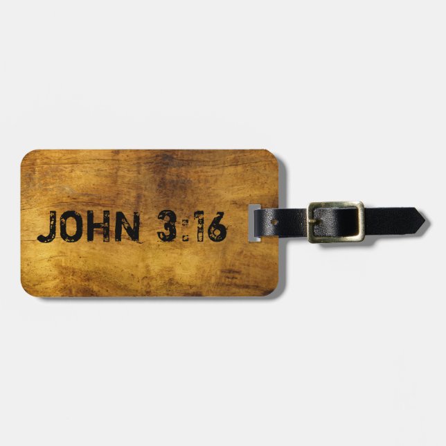 Für den Gott so geliebt das Welt… John-3:16 Gepäckanhänger (Vorderseite horizontal)