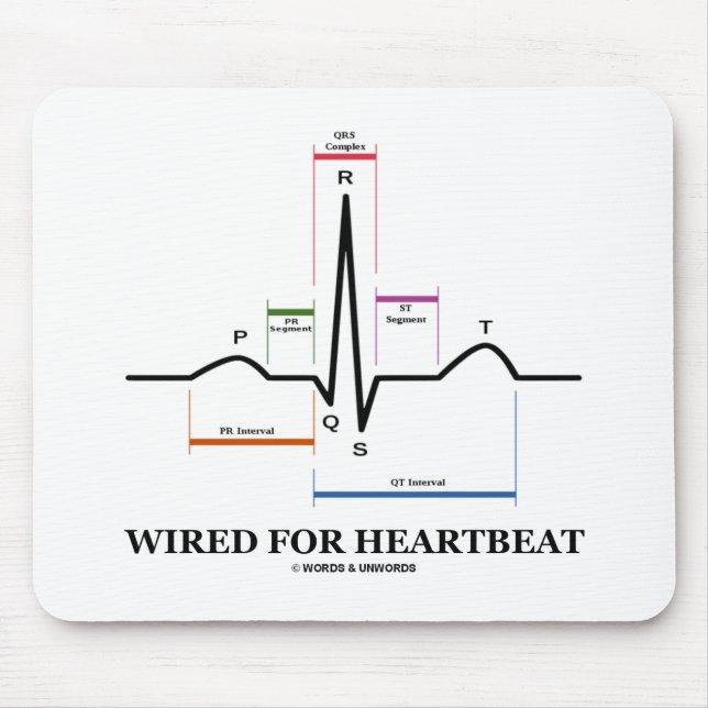 Für den Herzschlag (EKG/EKG Sinusrhythmus) verkabe Mousepad (Vorne)