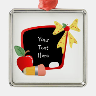 Für den Lehrer (kundengerecht) Silbernes Ornament
