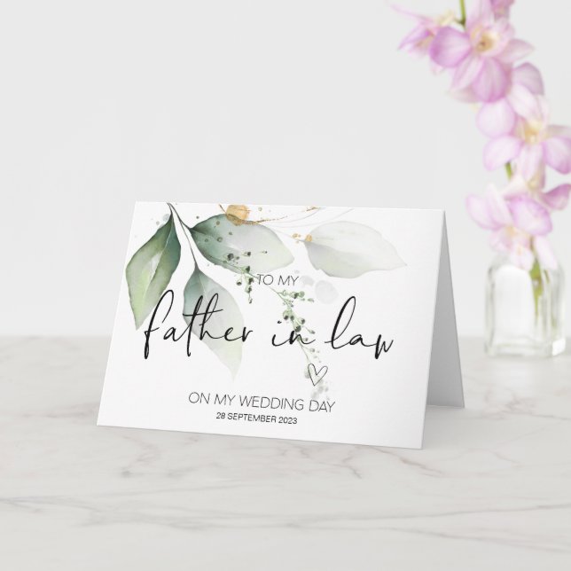 Für den neuen Vater im Gesetz Hochzeit danke von d Karte (Orchidee)
