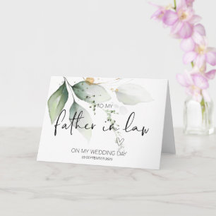 Für den neuen Vater im Gesetz Hochzeit danke von d Karte