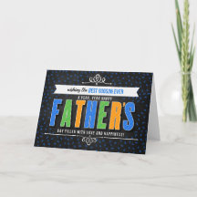 für den Paten mit farbenfroher Typografie zum Vate