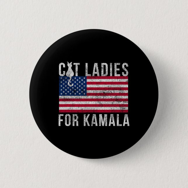 Für den Präsidenten 2024 bedrückte Frauen für Kama Button (Vorderseite)