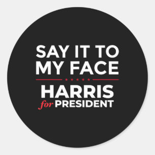 Für den Präsidenten 2024, Kamala Harris 3 Runder Aufkleber