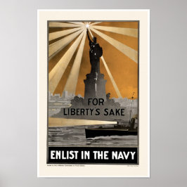 Für den Sake der Freiheit ~ In der Marine Poster