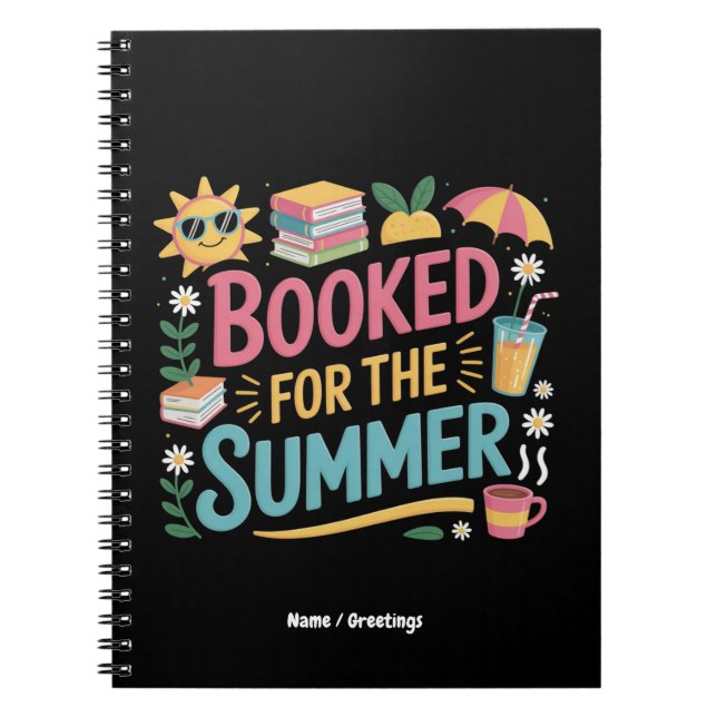 Für den Sommer Funny Book Reader Beach gebucht Notizblock (Vorderseite)