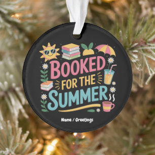 Für den Sommer Funny Book Reader Beach gebucht Ornament