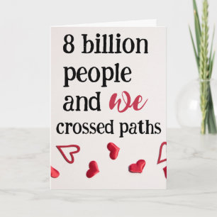 Für den Valentinstag bestimmt Karte