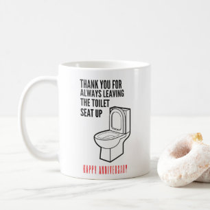 Für den Verlass der Toilette Sitzplatz auf glückli Kaffeetasse