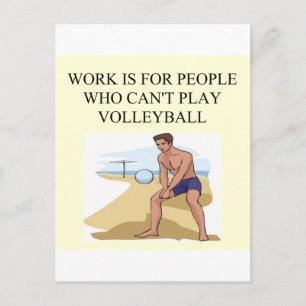 für den Volleyballspieler Postkarte
