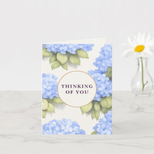 Für Dich Card   Blaue Hortensien-Blumensträuße Karte