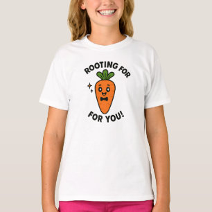 Für dich Daumen Drücken Süßes Oranges Karottendesi T-Shirt