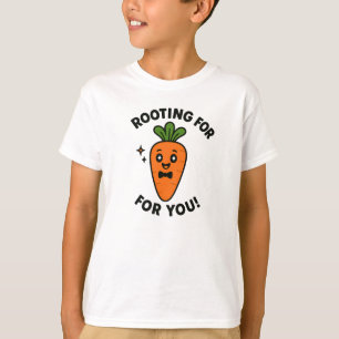 Für dich Daumen Drücken Süßes Oranges Karottendesi T-Shirt