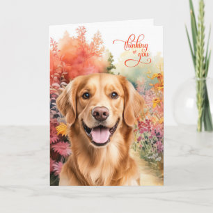 Für Dich denkender Golden Retriever Hund Gartenweg Karte