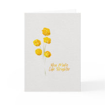 Für Dich gedacht Gelbe Billy Buttons Aquarell