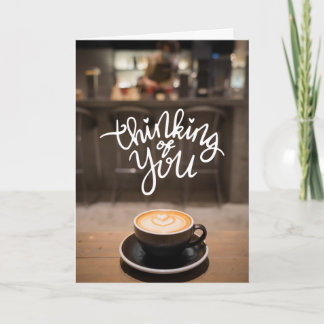 Für dich gedacht über Kaffee – Herz Latte Art Gruß Karte
