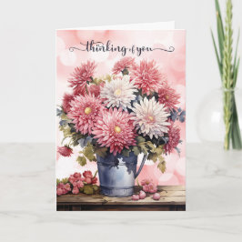 Für Dich gedachte rosa und weiße Chrysanthemen Karte