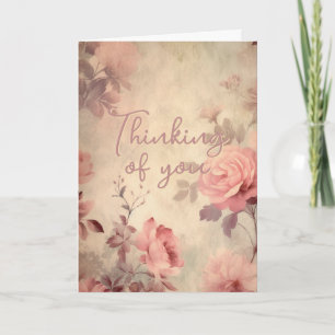 Für Dich Gedachte Vintage-Rose Karte