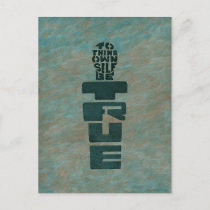 Für dich selbst wahr sein postkarte