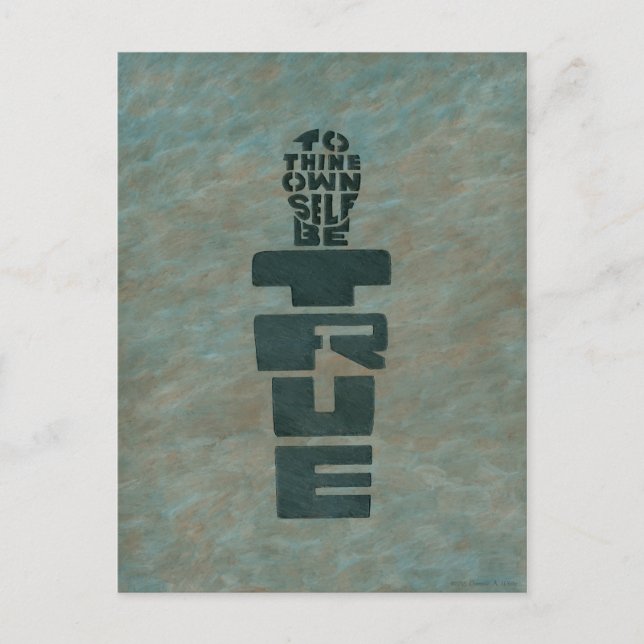 Für dich selbst wahr sein postkarte (Vorderseite)