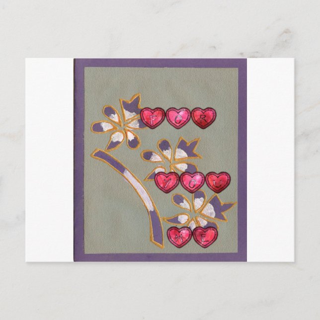 Für dich von mir postkarte (Vorderseite)