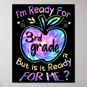 Für die 3. Klasse Gefärbte Krawatte zurück in die  Poster