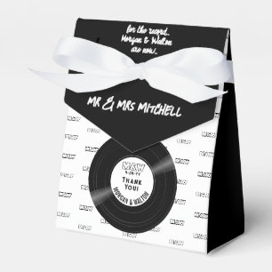 Für die Aufnahme Elegant Vinyl Record Black & Whit Geschenkschachtel