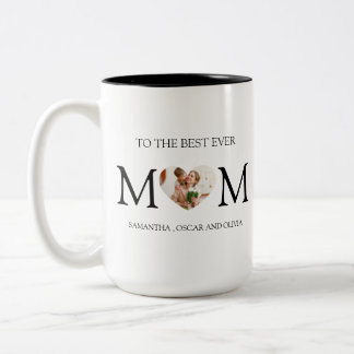 Für die beste Mama Foto Herz Tasse – Personalisier