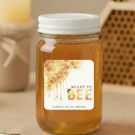 Für die Bienen Honigwaben Wasserfarbe Junggesellin Quadratischer Aufkleber
