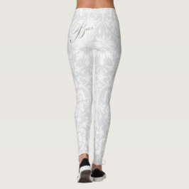 Für die Braut - weißer Damast Leggings